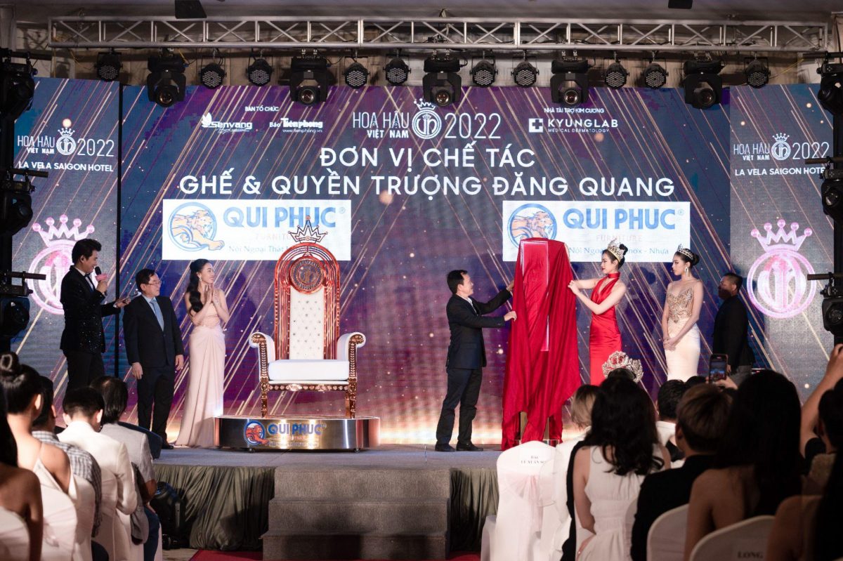 Qui Phúc chế tác ghế đăng quang và quyền trượng Hoa hậu Việt Nam 2022